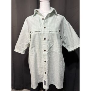 Patagonia Mens Medium Fishing Hiking Shirt Organic Cotton Short Sleeve Outdoor